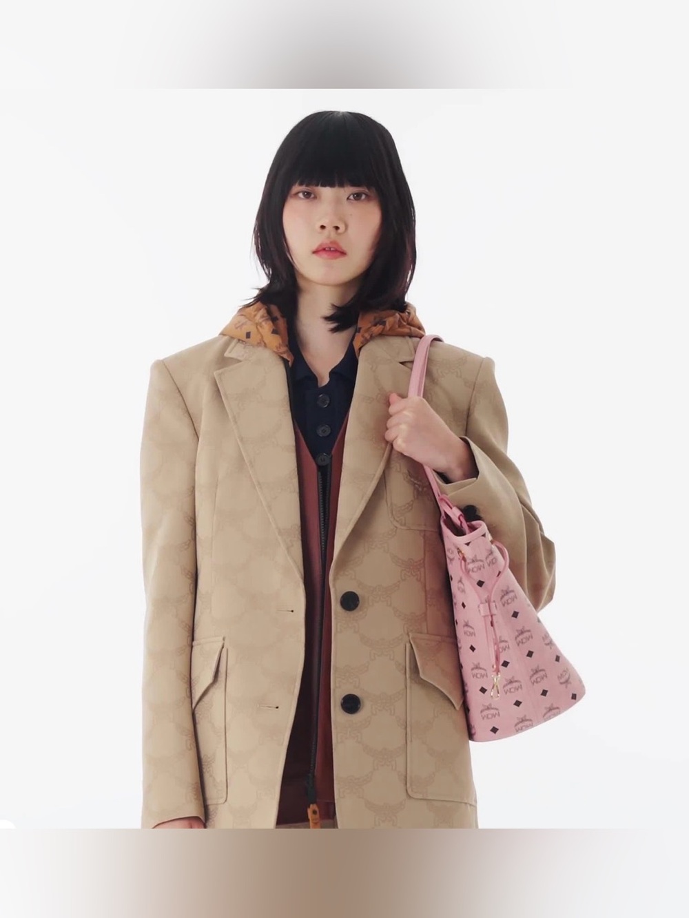 MCM Liz Shopper In Visetos pink TOTE - Picture 4 of 15